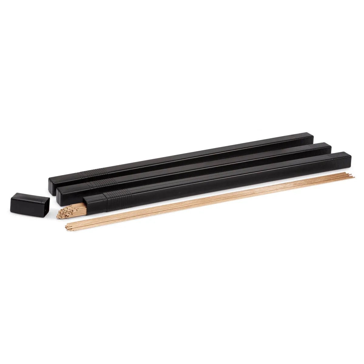 Lincoln ER80S-B2 TIG GTAW Rod 3/32in 10lb tubes, welding rods shown in and outside cases, WeldingMart equipment.