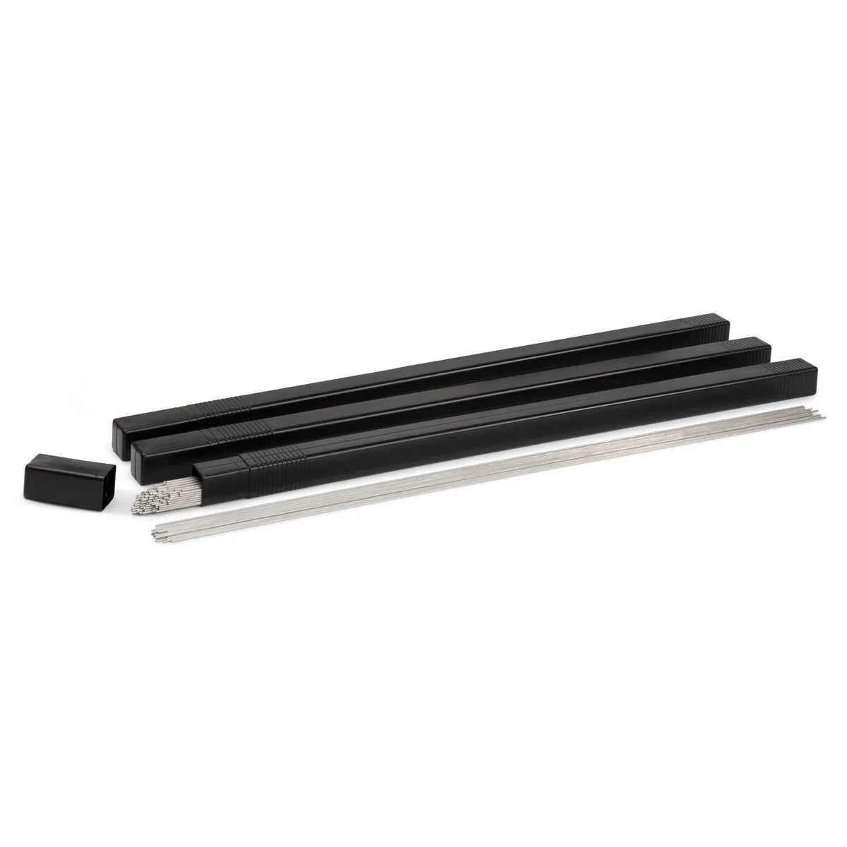 Lincoln ED035195 ER2594 TIG GTAW Welding Rods, 3/32", 10 lb tube, black case with end caps, silver rods for TIG welding supplies.