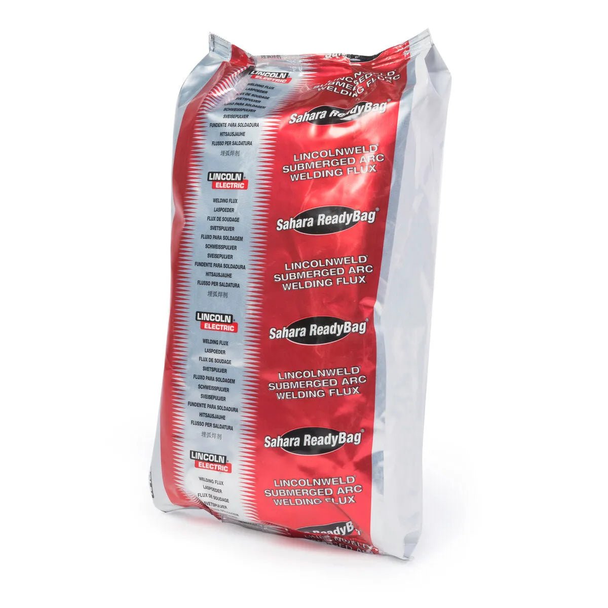 Lincoln ED035893 Lincolnweld MIL800-HPNi SAW Flux 50 lb Sahara ReadyBag, ultra low hydrogen welding accessory for steel.