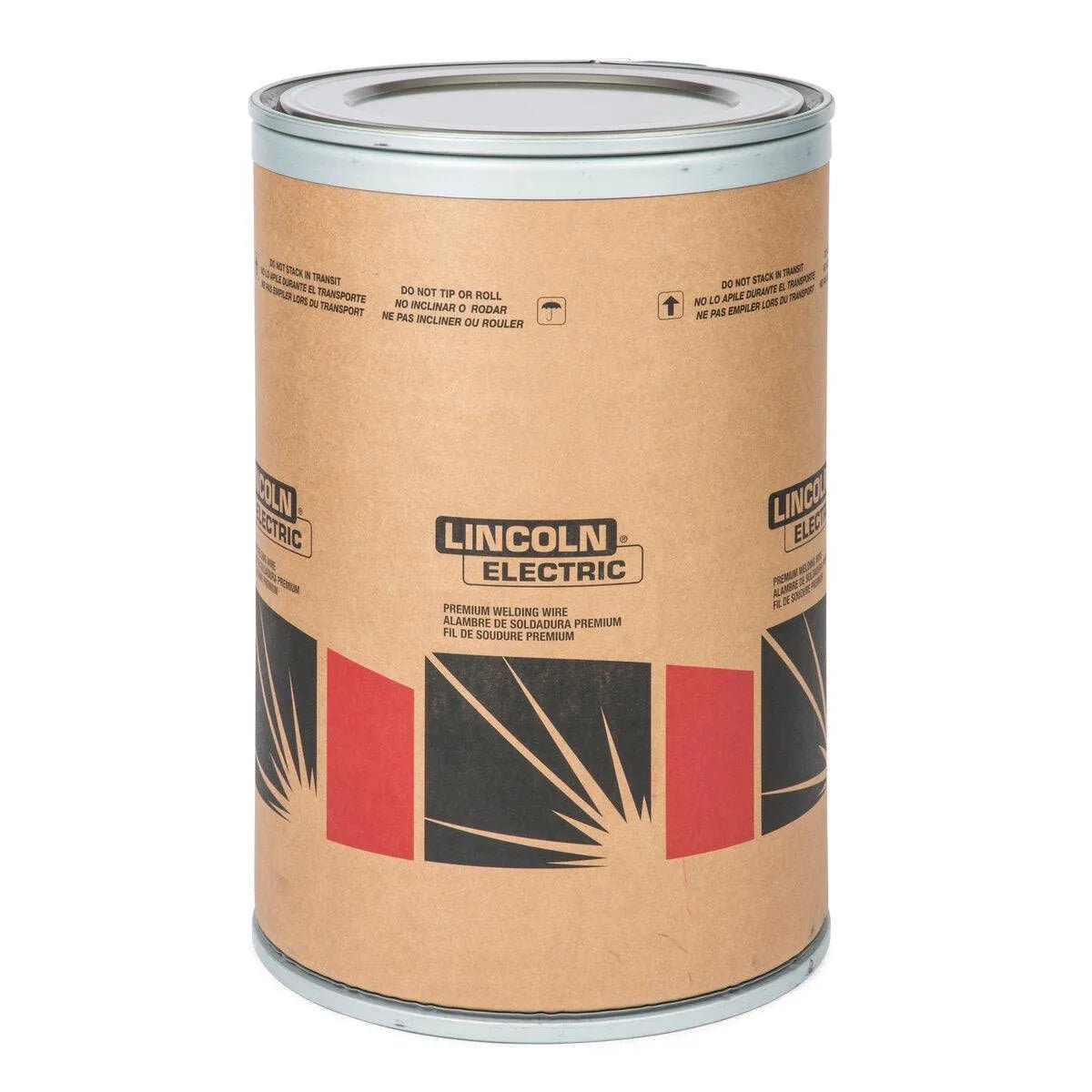 Lincoln Electric Red Max Drum with 500 lb 0.035" 308LSi MIG welding wire - industrial welding equipment, ED037989.