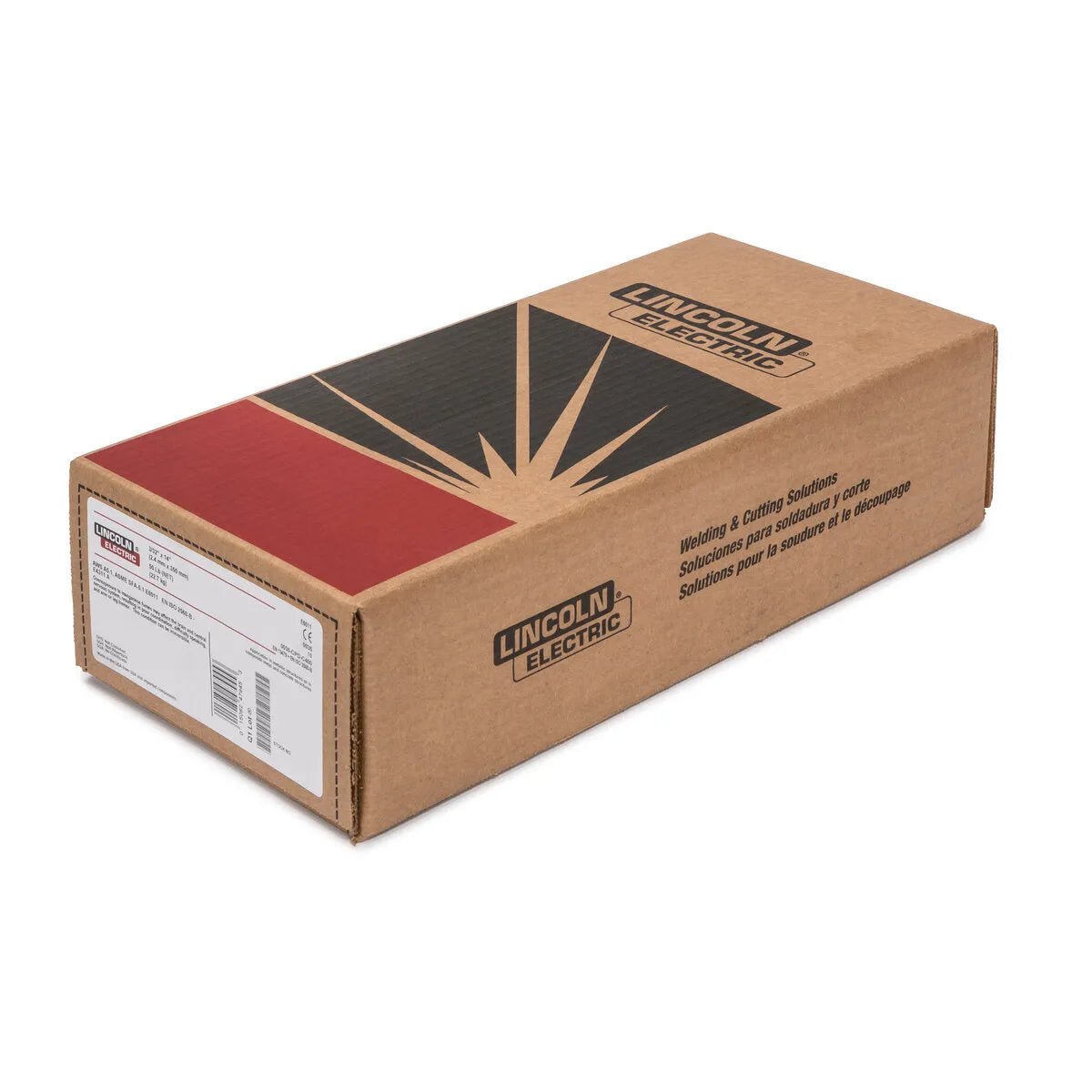 Lincoln Edm13181416 Murex 7014 Stick SMAW welding rod 3/16x14in 50lb carton, Lincoln Electric branded, from WeldingMart.
