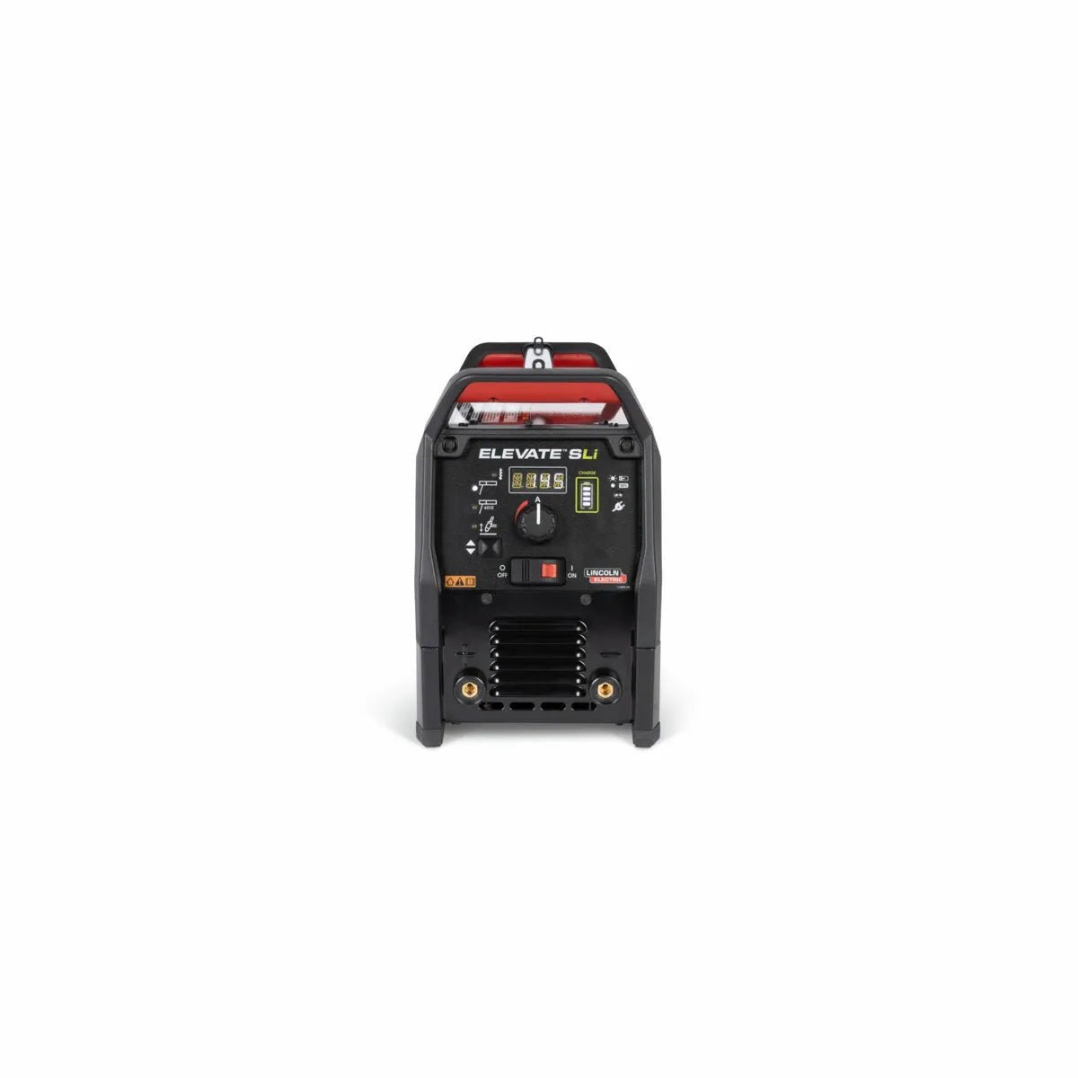 Lincoln Elevate SLi Battery-Powered Welder K5622-1 with rolling case, digital display, and controls—portable WeldingMart equipment.