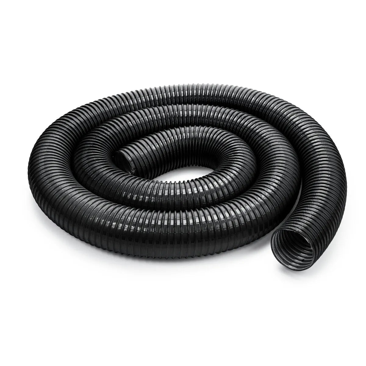 Lincoln Extraction Hose K4114-8, 3 in. x 8 ft., black corrugated with steel reinforcement for welding fume extraction tools.