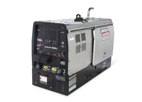 Lincoln Frontier 400X Engine-Driven Welder Kubota (U3484-2), metallic gray, low hours, pro welding equipment at WeldingMart.