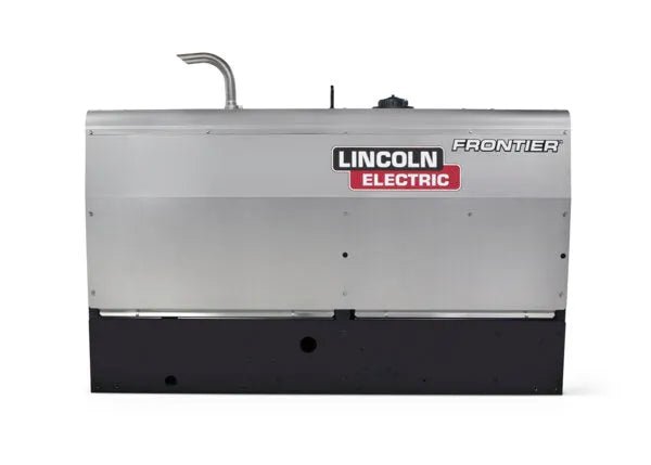 Lincoln Frontier 400X Kubota-driven welder for sale, low hours, silver/black, Lincoln Electric logo, reliable welding equipment.