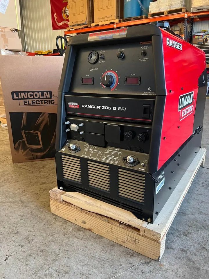 Lincoln Factory Demo Ranger 305 G EFI Engine Driven Welder (Kohler) U3928-1 on pallet, top welding equipment at WeldingMart.