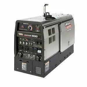 Lincoln Vantage 500 Compact Engine Driven Welder Perkins U2686-1, rugged metallic welding machine for heavy-duty industrial use.