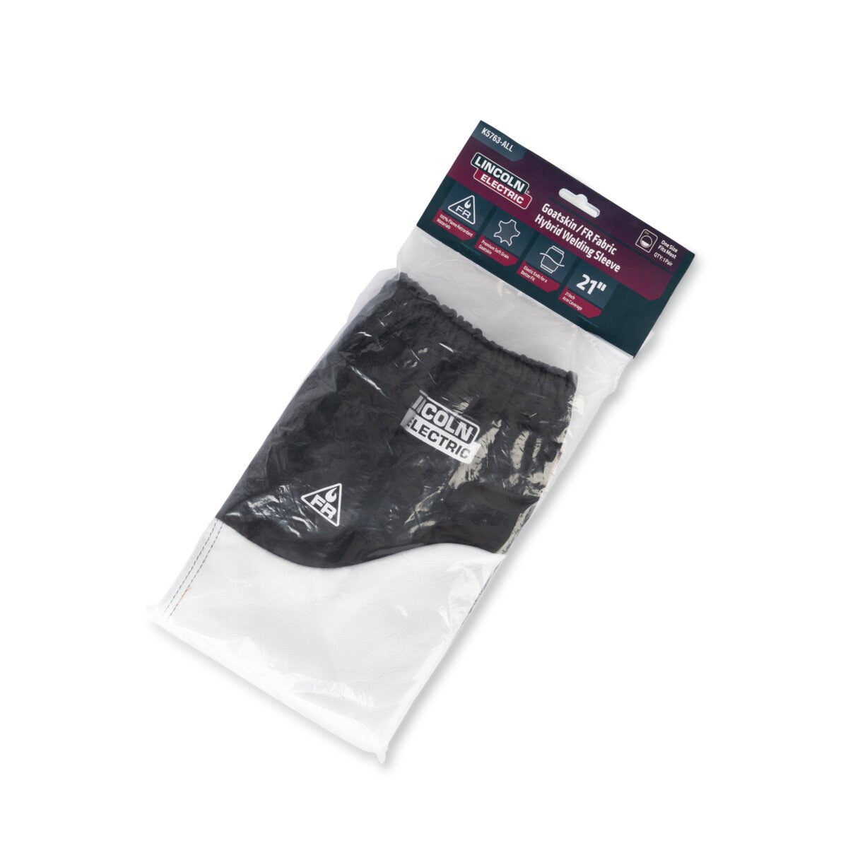 Lincoln K5763-ALL Goatskin Leather and FR Fabric Hybrid Welding Sleeves - view 4