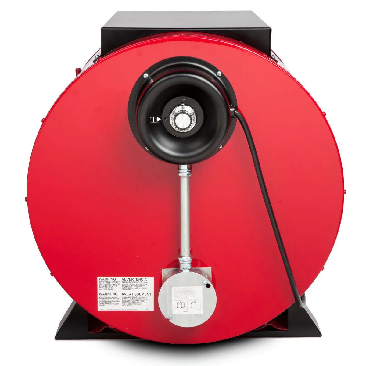 The Lincoln HydroGuard Bench Welding Rod Oven 115/120 V K2942-1 features a large cylindrical design, bright red front, black top, and central circular burner—perfect for stick electrode storage and moisture resistance.