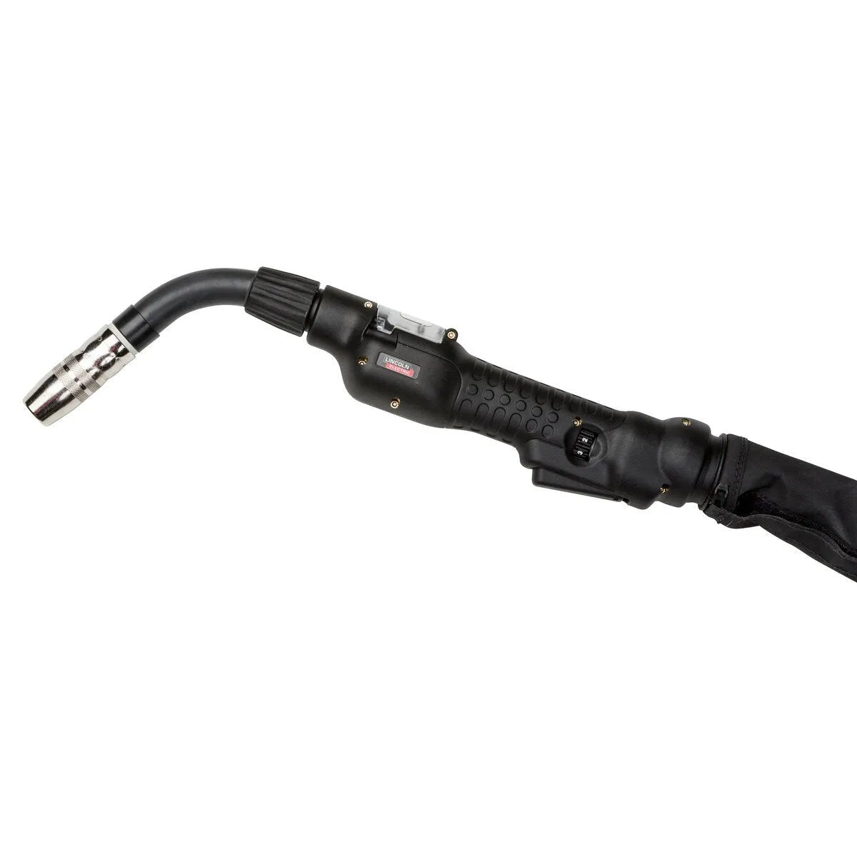 Lincoln Magnum PRO AL FC 225 Air (K4795-1) MIG welding torch, curved neck, 12-pin trigger, 15 ft, for aluminum welders.