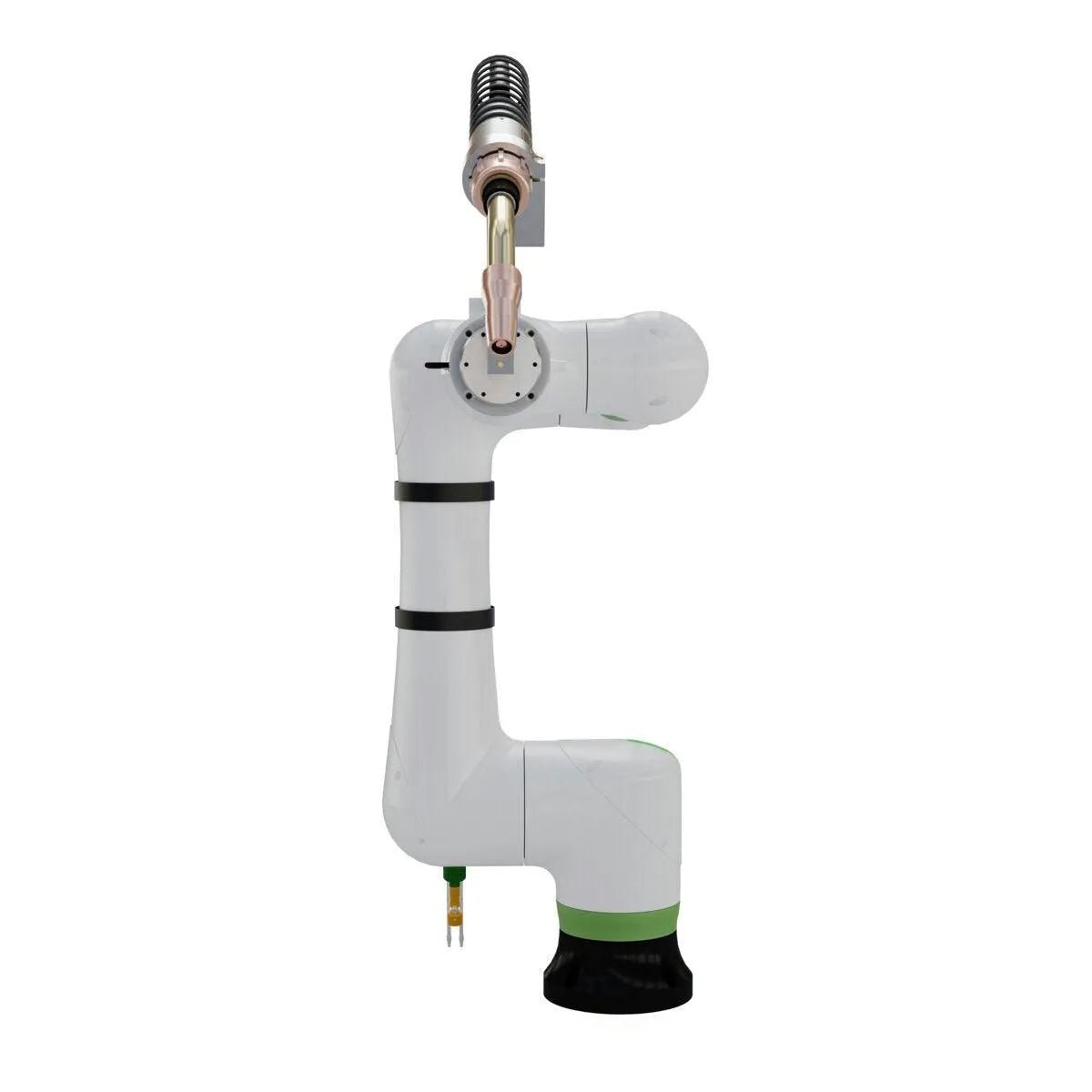 Lincoln Magnum PRO Water-Cooled Robotic Torch One-Pak 11ft K5415-11 on upright white robotic arm, welding tool for WeldingMart.