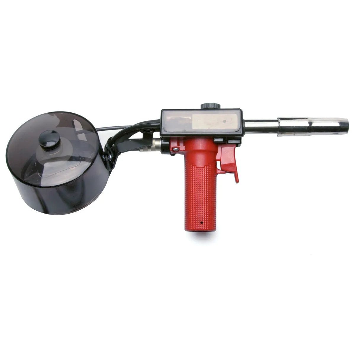 Lincoln Magnum SG Spool Gun K487-25, 25 ft, red handle, black cord, clear spool holder, pro-grade welding tool for aluminum.