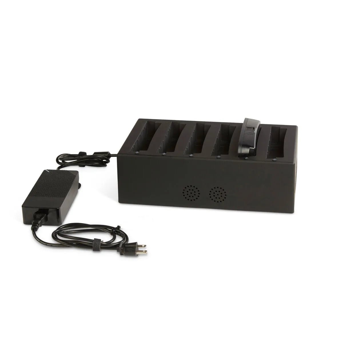 Lincoln Multi-Operator PAPR Battery Charger KP3383-1 for welding respirator batteries, 6-slot with power adapter—WeldingMart tool.
