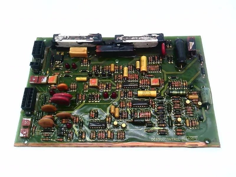 Lincoln control PC board G3409-1, OEM welding equipment part, green circuit board with chips and connectors, WeldingMart accessory.