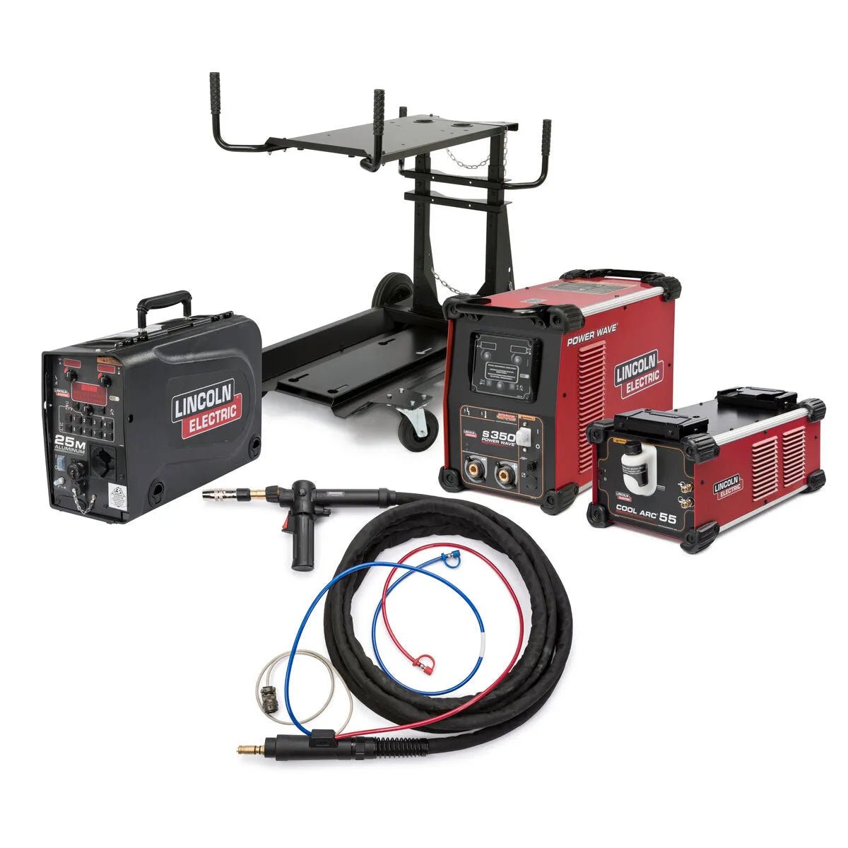Lincoln Power Wave S350 Water Cooled Magnum PRO Pistol Grip Aluminum 25 ft One-Pak K3554-1 - WeldingMart.com