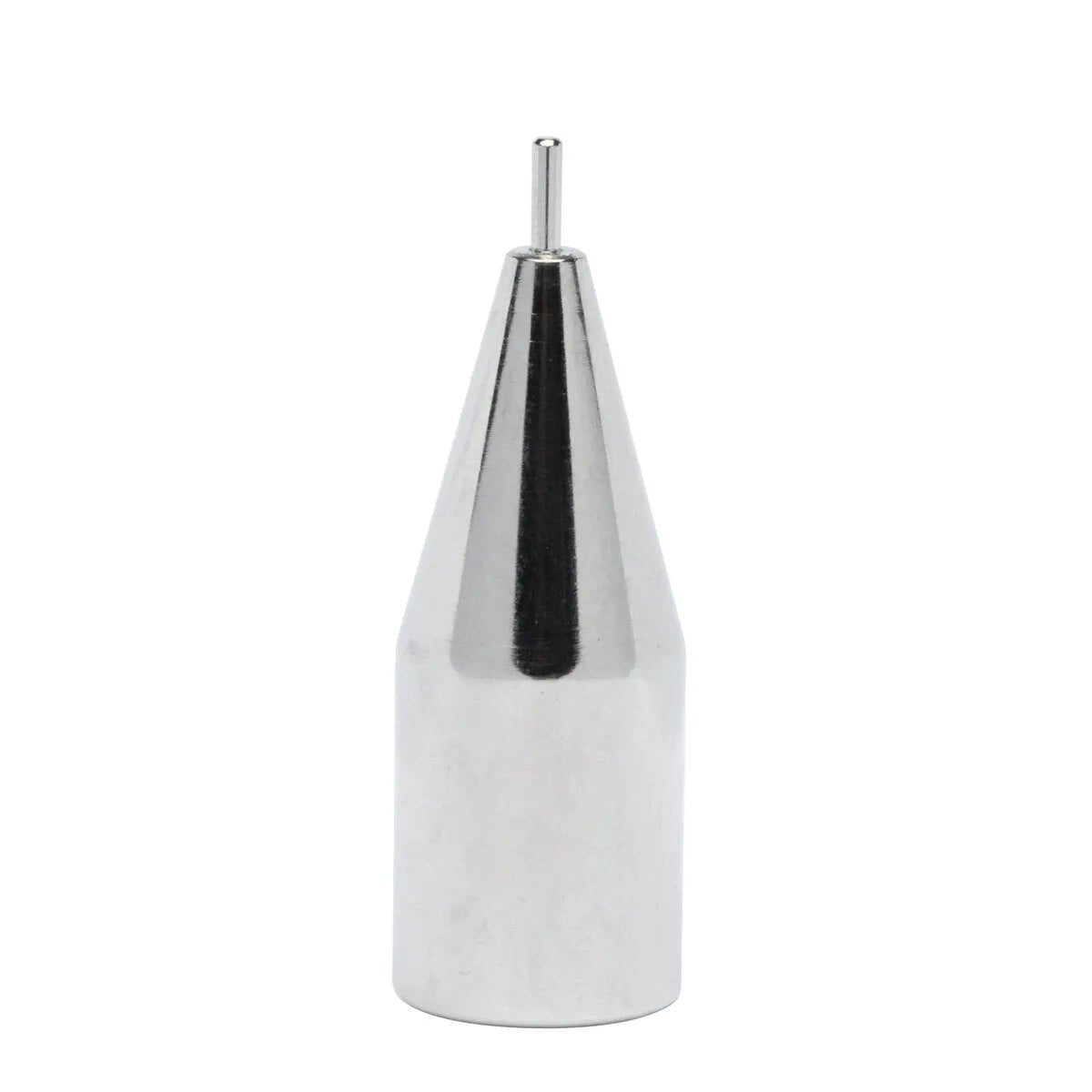 The Lincoln PT006 Tip 1/16 in (1.6 mm) Round KP52047-1, a metallic, cylindrical-base sensor tip with a short protruding rod, stands upright against a white background.