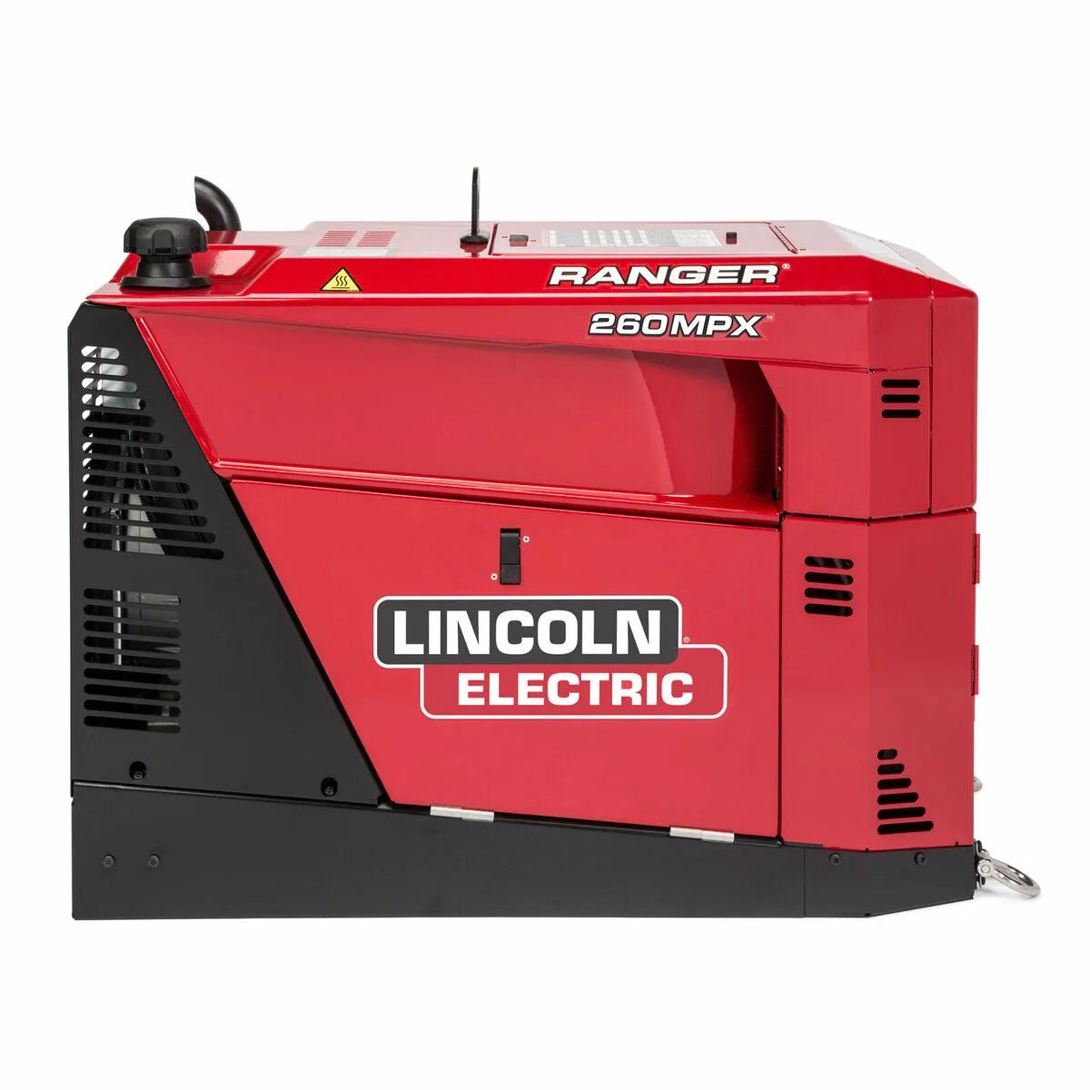 Lincoln Ranger 260MPX Engine Driven Welder Kohler K3458-1, red, compact welding equipment with logo and model on metal casing.