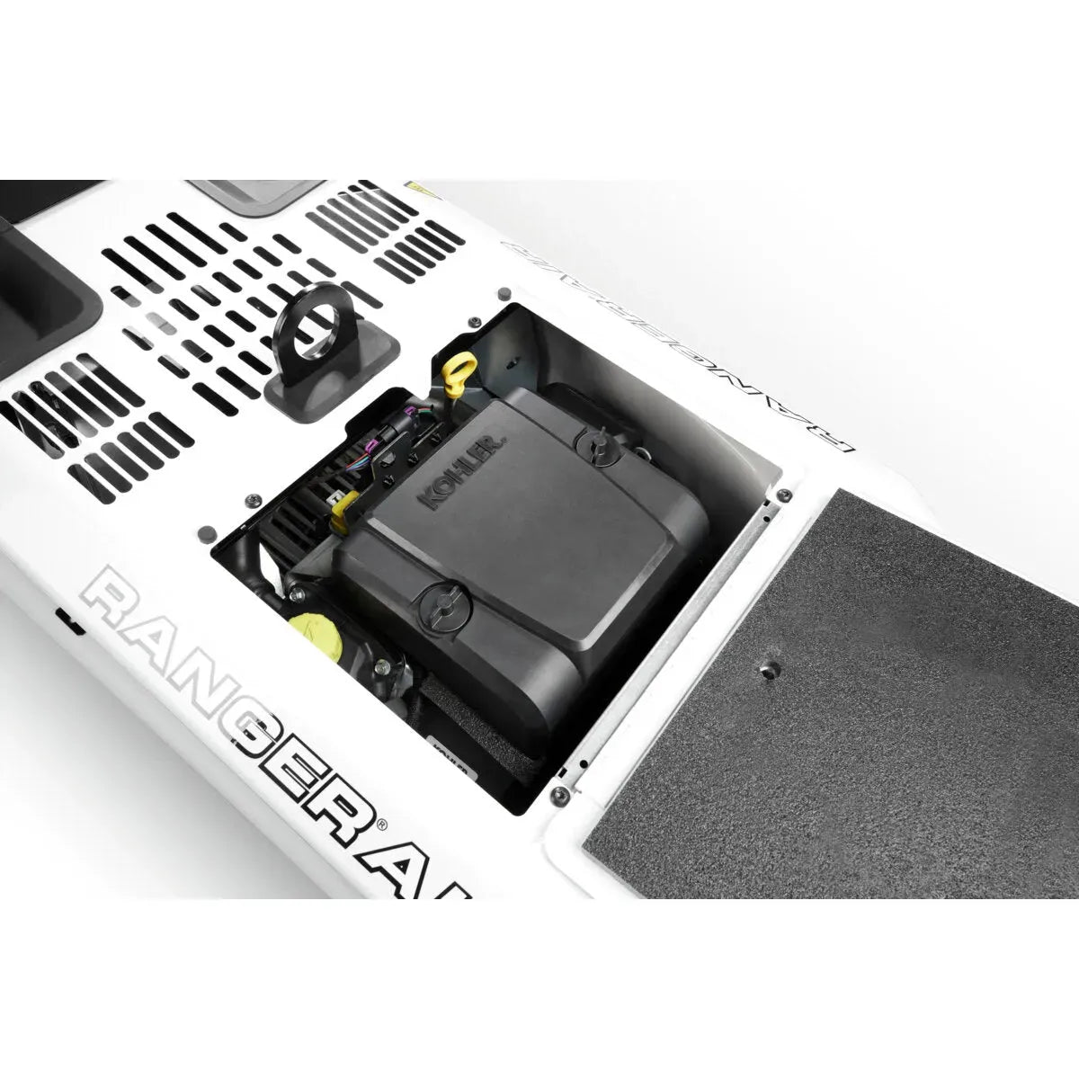 Close-up of Lincoln Ranger Air 260MPX Multi-Function Engine Drive K5238-1, highlighting welding equipment components, tools.