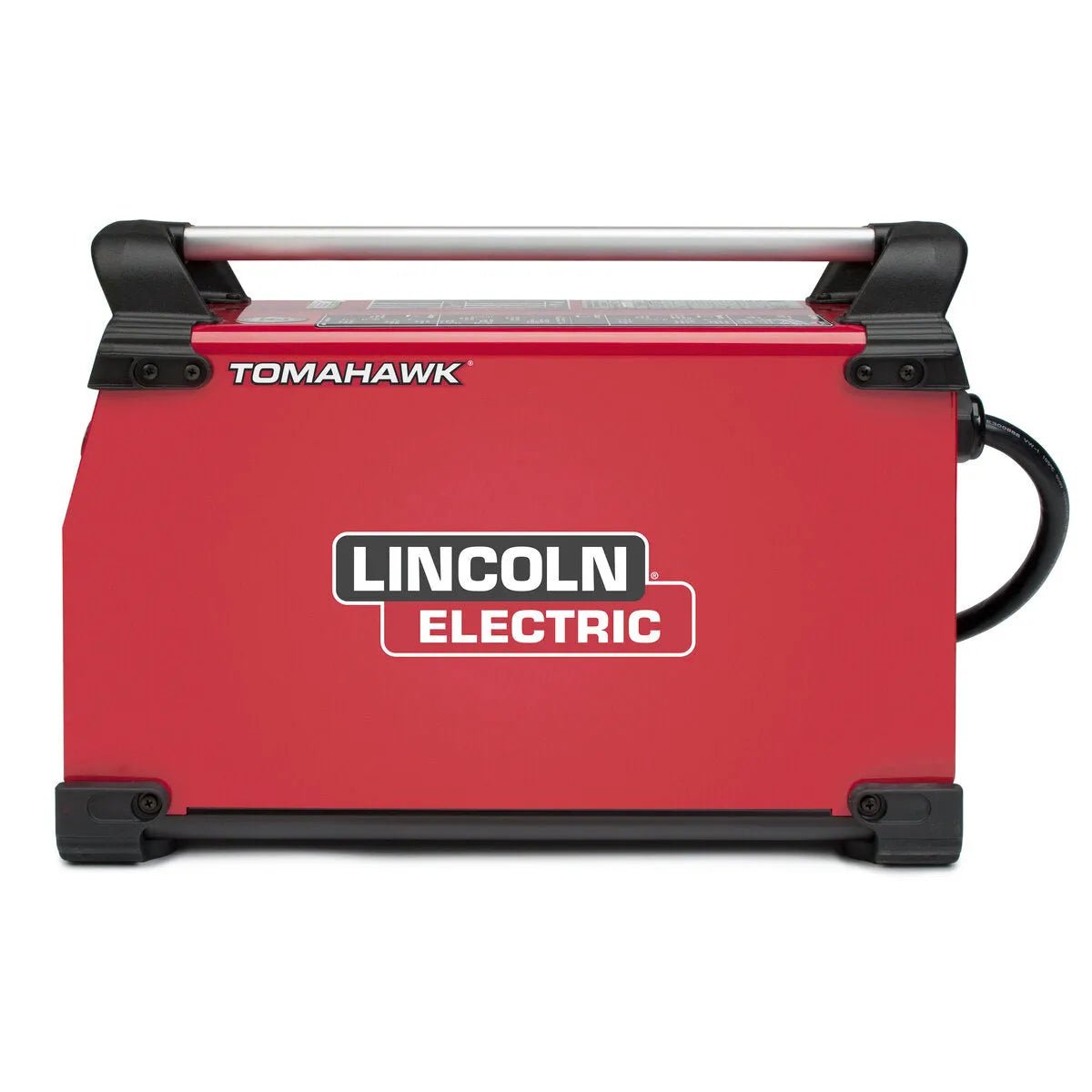 Lincoln Tomahawk 1000 Plasma Cutter K2808-1, red, top handle, 25ft hand torch, black cord, Lincoln Electric welding equipment.