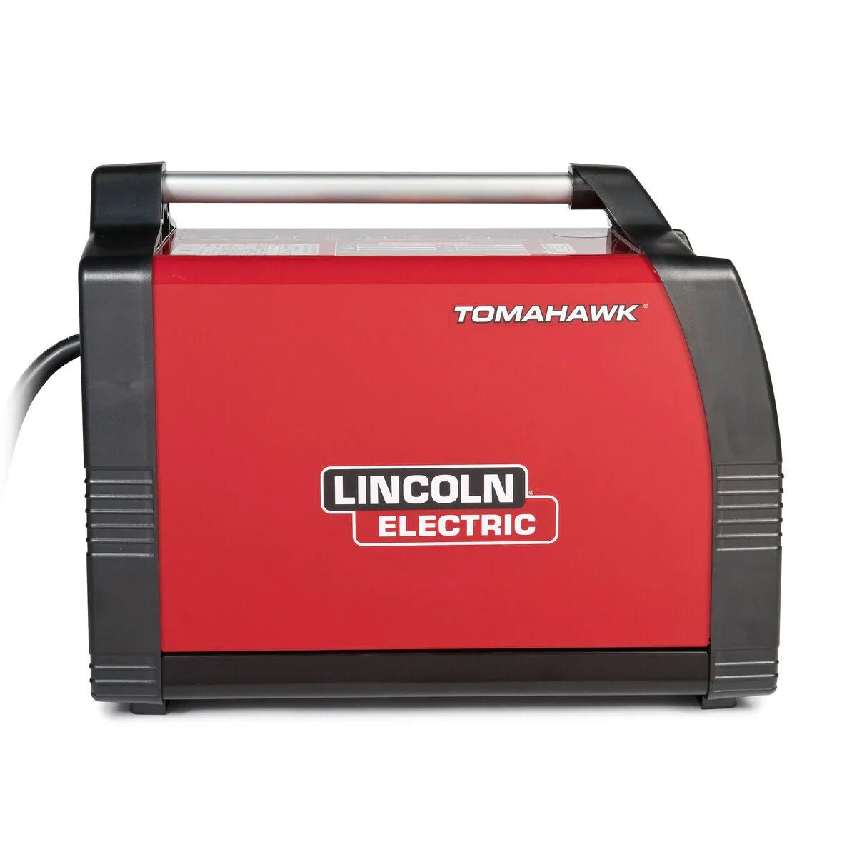Lincoln Tomahawk 625 Plasma Cutter K2807-1, red/black, with 20 ft hand torch, brand logo & name on panel – WeldingMart welding tool.