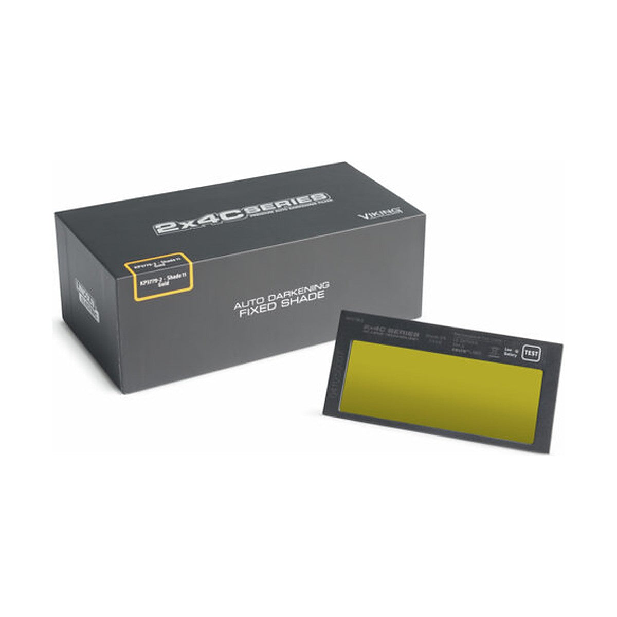 Lincoln VIKING 2x4C Series Auto Darkening Lens, Fixed Shade - 11, Gold