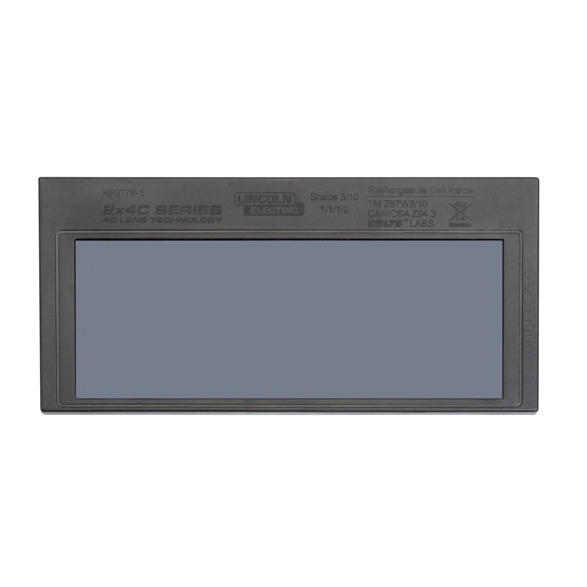 Lincoln VIKING 2x4C Series Auto Darkening Lens, Fixed Shade - 10, Blue/Green
