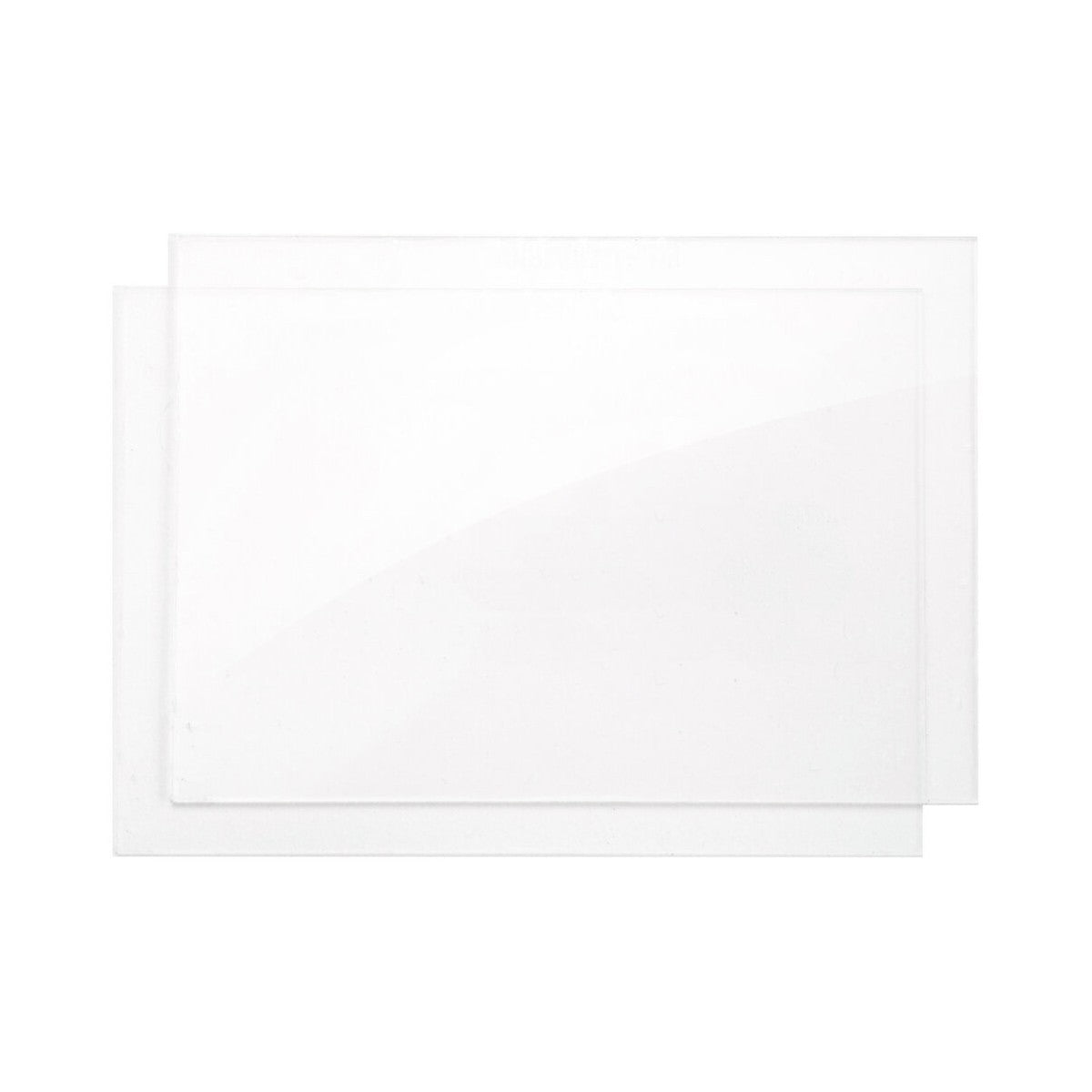 The Lincoln VIKING 3250D FGS Bulk Inside Cover Lenses KP5726-1 are shown as clear rectangular polycarbonate inside cover lenses measuring 108.3 x 78.3 x 1 mm, sold 50 per pack.
