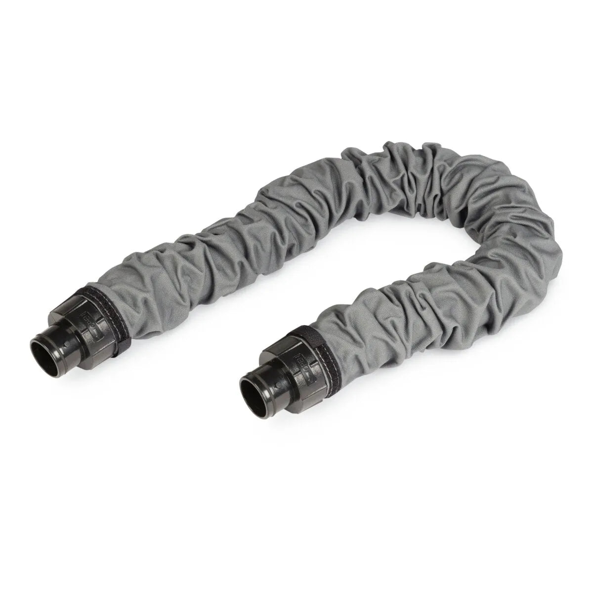 Lincoln VIKING PAPR Short Hose Assembly KP5310-1—flexible welding accessory with black connectors, shown U-shaped, gray color.