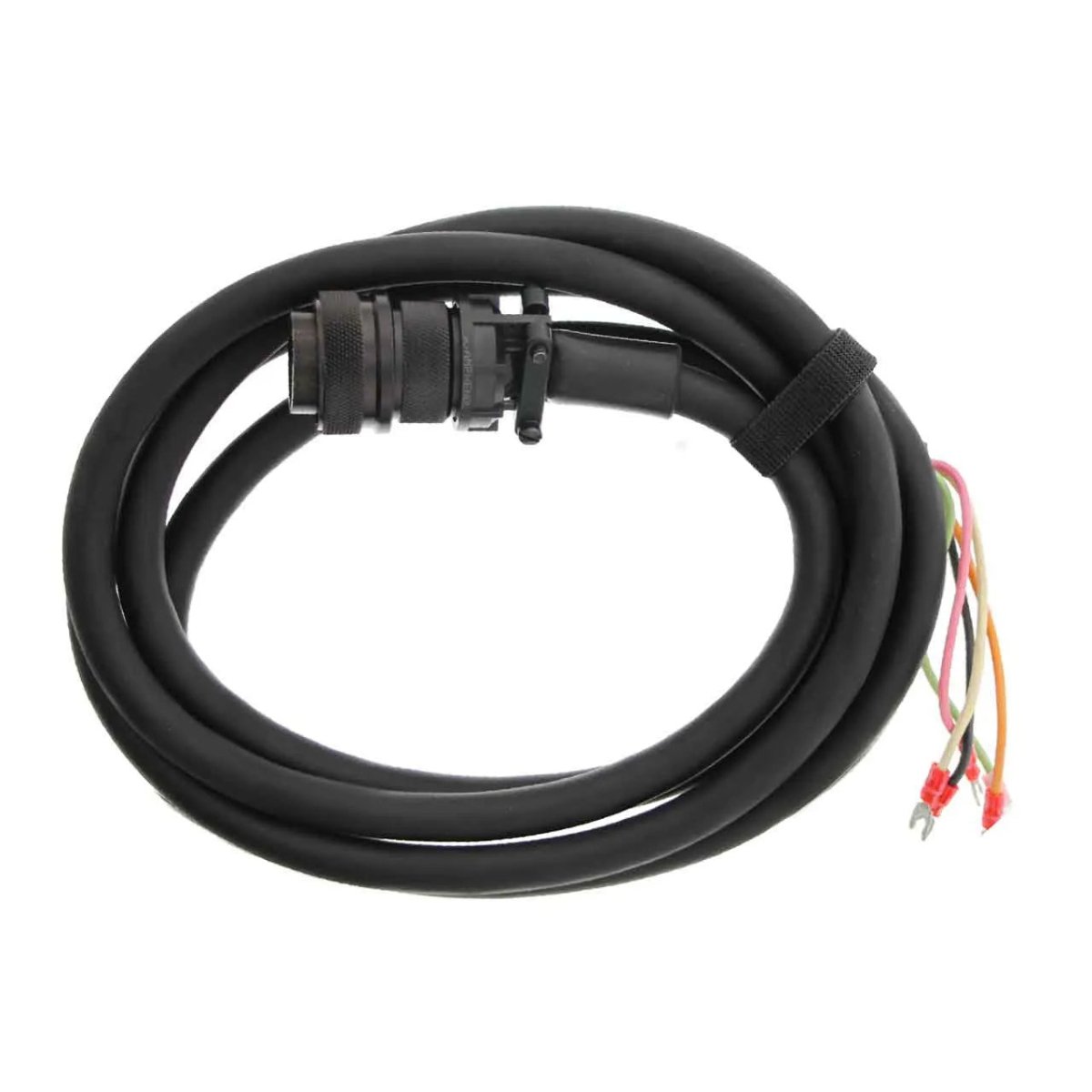 MK Products Cobramatic Wire Feeder Interface Cable 8ft - Lincoln - 005-0608, a compact specialized cable for connecting Cobramatic wire feeders to Lincoln welding power sources in smaller work areas.