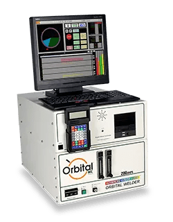 MK Products ACL Orbital Power Supply 254-203, advanced computerized welding tool with control pad for precise tube welds.