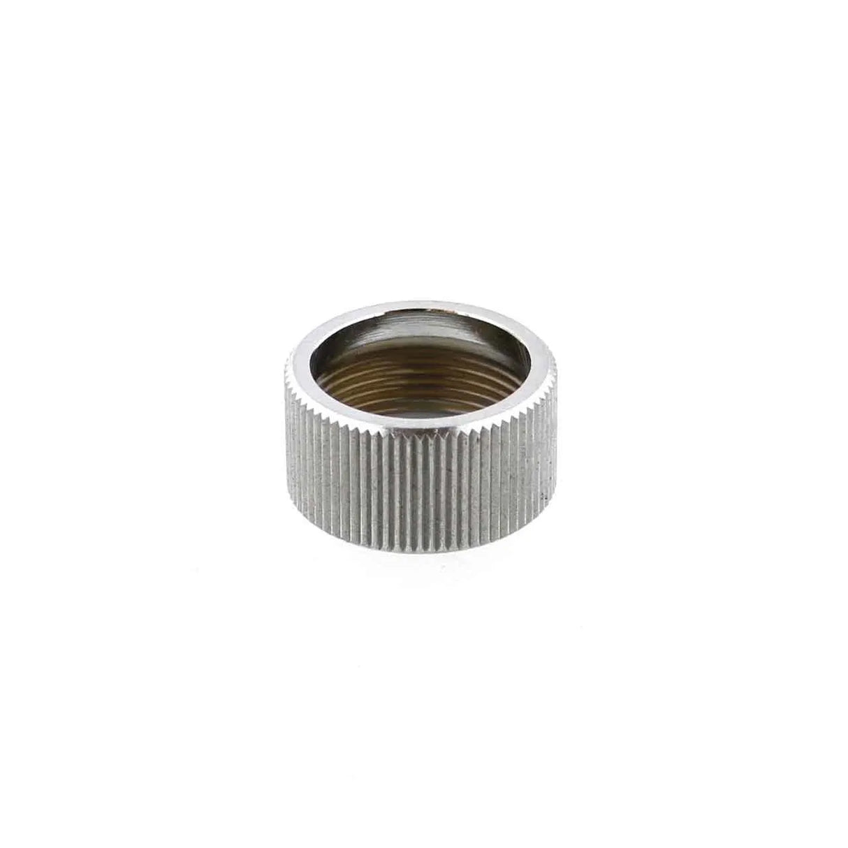 MK Products Air Cooled Gas Cup Retaining Nut - 449-0193. This specialized component is designed to securely hold gas cups in air-cooled MK Products welding torches. Featuring durable construction and precision threading, it ensures proper alignment and sealing for optimal shielding gas flow, crucial for maintaining weld quality in air-cooled welding systems.