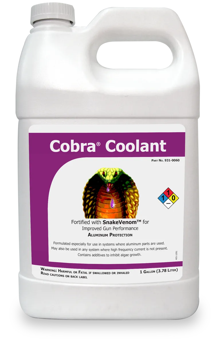 MK Products Cobra Coolant Case 931-0060-4, 4x1-gal bottles with SnakeVenom for water-cooled welding systems, gun, and aluminum care.
