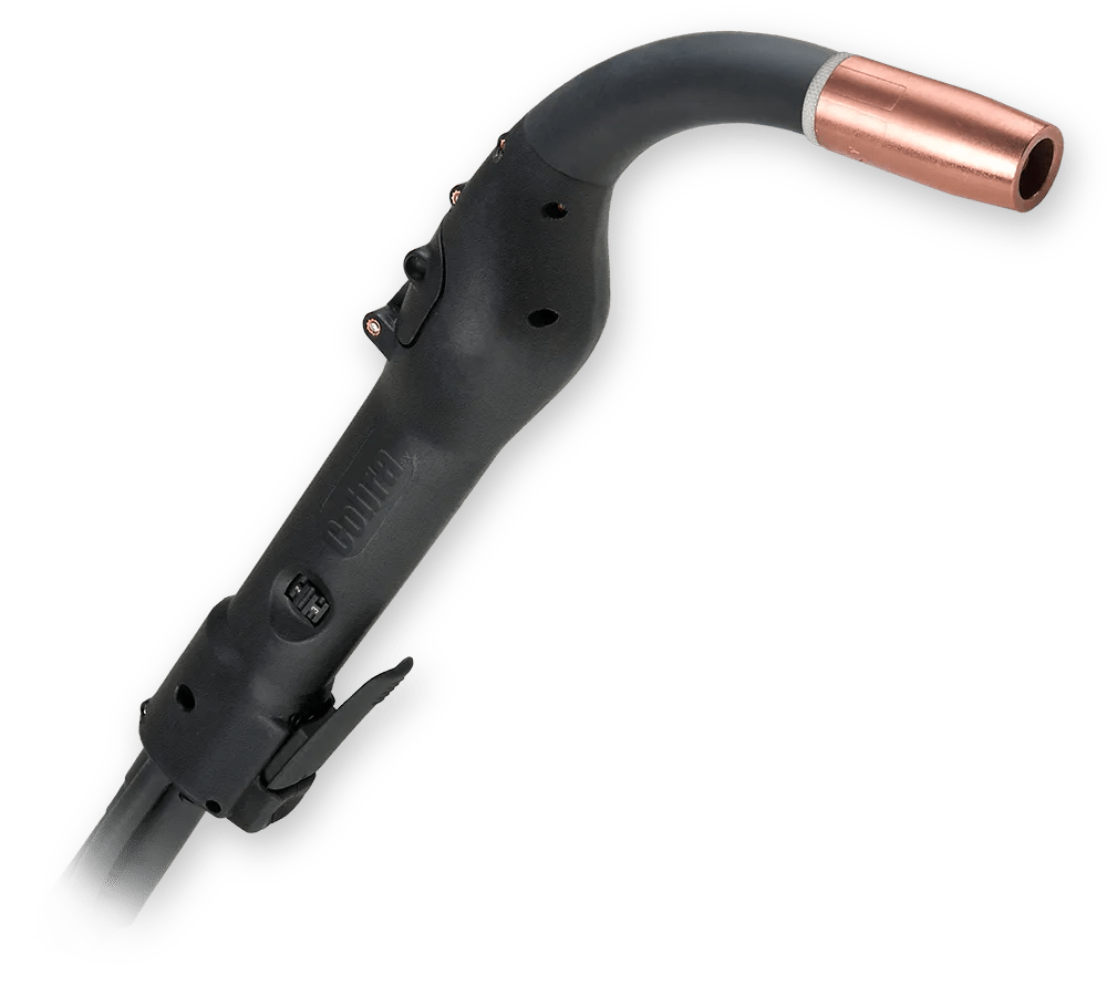 MK Products Cobra SX 50ft Air Cooled Welding Gun, Fronius compatible (328-850) with copper nozzle—premium welding tool for pros.