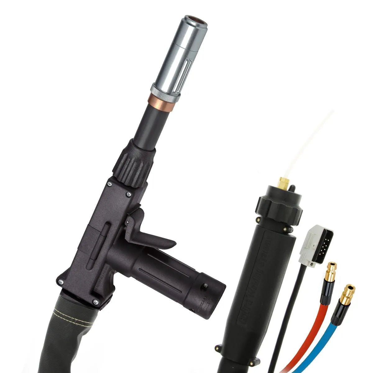 MK Prince XL Fronius Push-Pull Welding Gun 25FT Water-Cooled 400A with black handle, cables, control box, and connector.