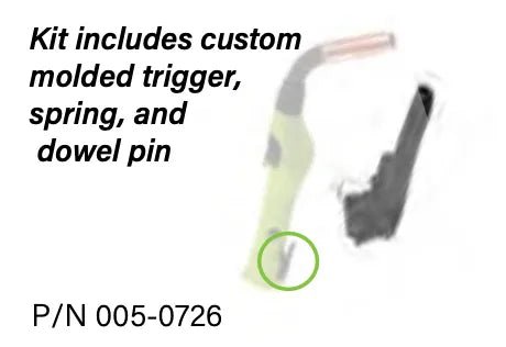 professional-grade trigger kit - 005-0726 designed for Cobra MX welding systems. features precision engineering and durable construction. ensures reliable trigger operation in demanding welding applications.