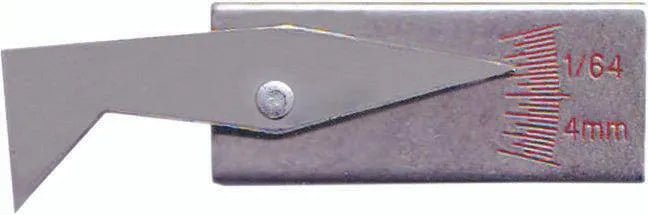 Mathey Dearman D253E-BOX welder’s gauge with angled blade, 1/64-inch & 4mm marks; precision welding tool, box of 10.