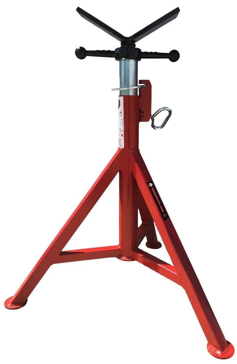 B&B Sumner Hi Pro-Jack Pipe Jack 4100PWH—welding pipe support stand, fixed legs, adjustable, V-top, heavy-duty frame.