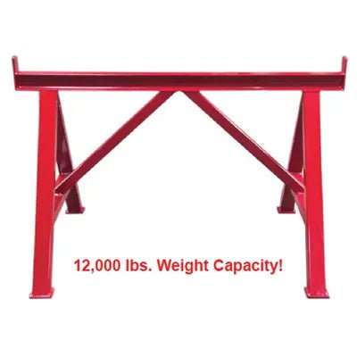 Mathey Dearman B&B Steel Sawhorse, 36"x52", 12,000 lbs capacity, heavy-duty welding support, reinforced for jobsite durability.