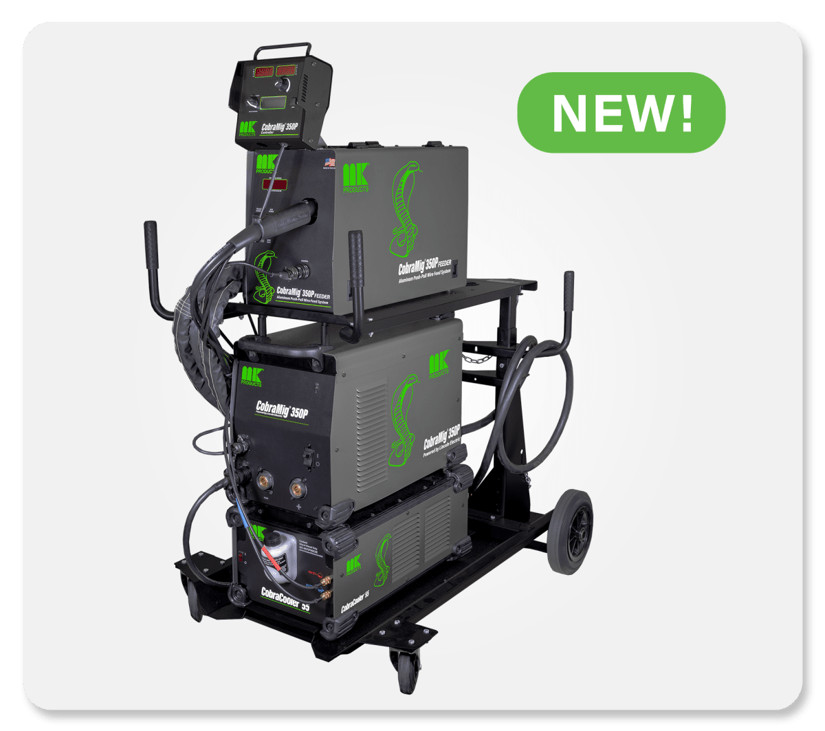 MK CobraMig 350P Pulse Aluminum Push-Pull MIG Welder Package