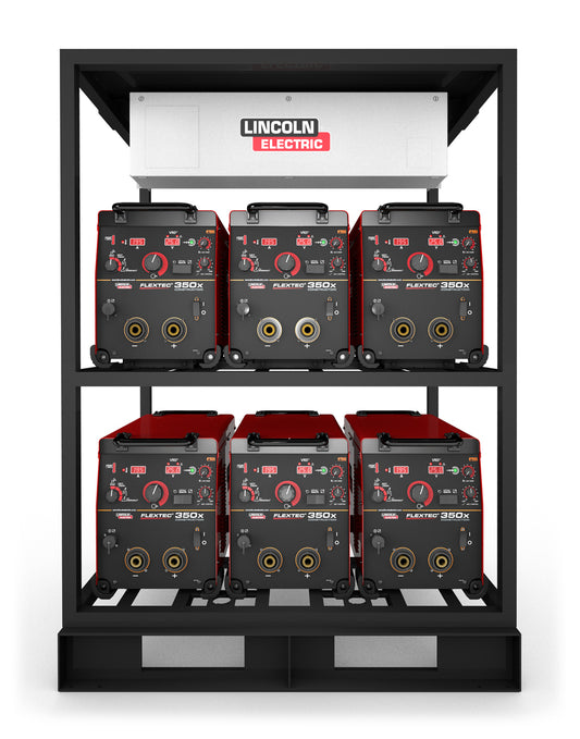 Lincoln Flextec 350X Construction 6-Pack Rack w/Casters included One-Pak - K4277-3