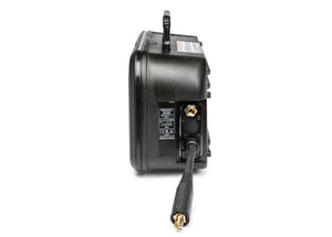 Lincoln Activ8X Wire Feeder Machine Tweco (U3519-1), black, side view with cable, handle, CrossLinc branding at WeldingMart.