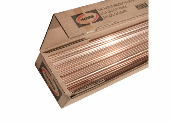 Harris® 0 phos-copper brazing alloy 1/8 x 1/8 x 20 in. x 1 ea. 25 lb. box