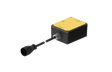Bug-O Trigger Adapter Assy Push/Pull 100-0768 for Millermatic 350P welding systems, yellow top, black body, cable connector.