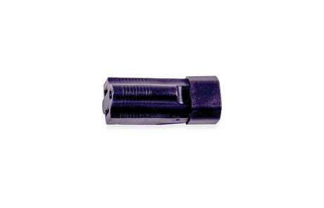 A close-up of the Bug-O POWER CORD ADAPTER FOR 120/42VAC (100-1013-1), featuring a black, cylindrical design with a hexagonal end and ridged sides, suitable for 120/42VAC Bug-O systems, set against a plain white background.