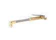 Harris 1004639 V242-2AHV 18" hand cutting torch for welding, with 70° head, long brass handle, angled nozzle on white background.