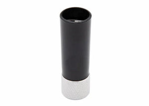 Harris Tip Nip Resurfacing Tool 201072PP, black cylinder with textured silver base, welding tip tool for cutting, on white.