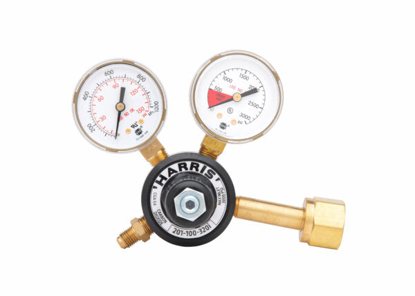 Harris Model 201-100P-320i CO2 Brass Beverage Regulator - 3001994