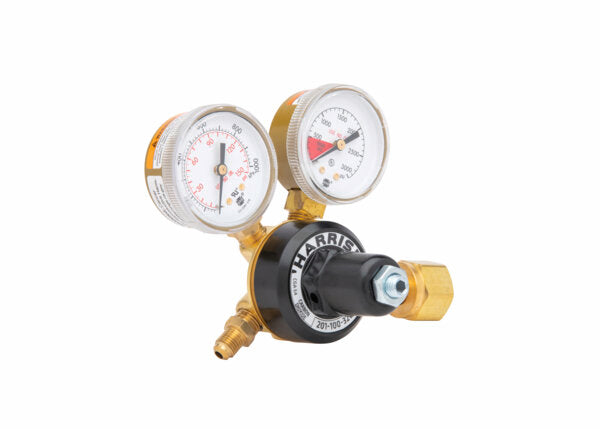 Harris Model 201-100P-320i CO2 Brass Beverage Regulator - 3001994