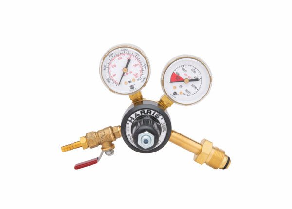 Harris Model 201-100P-580i-A-G N2 Brass Beverage Regulator - 3002262