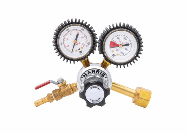 Harris Model 201-30-320i-G CO2 Brass Beverage Regulator - 3004600